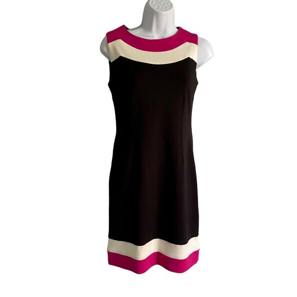 Lilly Pulitzer Sleeveless Black Allaire Colorblock Dress Hidden Back Zip Size XS - Picture 1 of 10